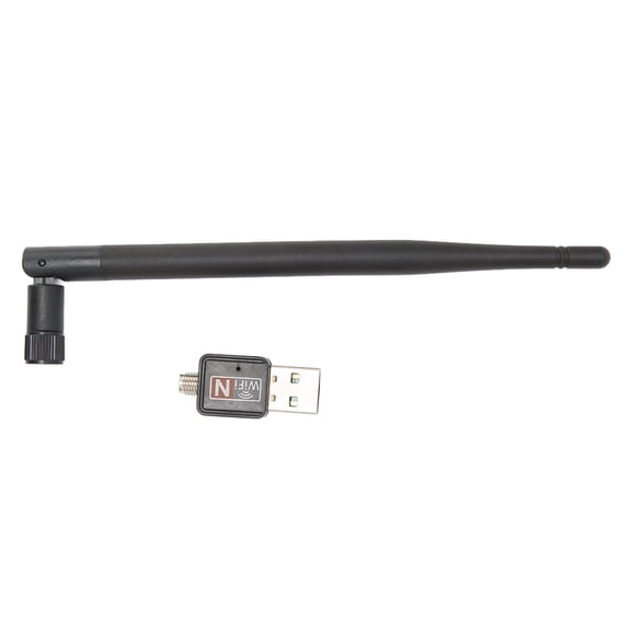 Yajisi 150Mbps Mini External USB Wi-Fi Adapter Network Card with Antenna LAN Ethernet 802.11n/g/b 2.4GHz (7.87 inches / 20 cm)