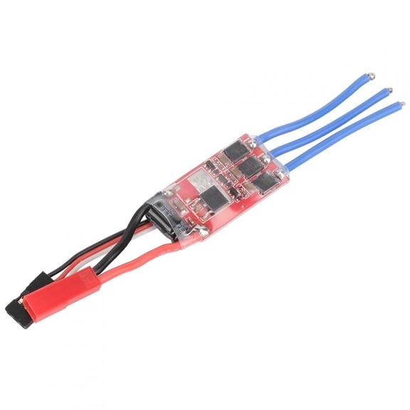 Yajisi 15A 2-4S ESC Electronic Speed Controller Accessory Replacement Part for 1/28 and 1/24 Scale RC Car Models, Premium Plastic and Electronic Components, Dimensions 11 inches / 27.94 cm, Red