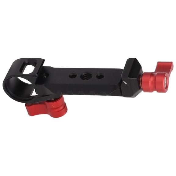 Yajisi 15mm Rod Clamp Quick Release Plate Pipe Clamp SLR Camera Extension Bracket with 1/4 Inch Screw Hole, Aluminum Alloy Camera Accessory, 1.3 oz / 38g, Black