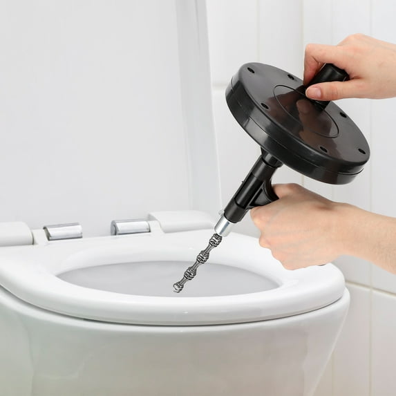 Yajisi 16.4 ft / 5 m Manual Drain Snake, Black Heavy Duty Plumbing Auger for Kitchen Sink, Bathroom, Toilet, and Sewer Clog Removal, Handheld Pipe Dredger