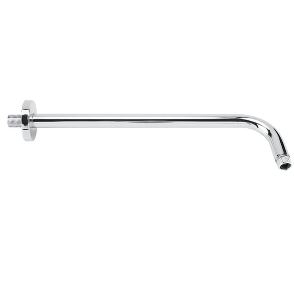 Yajisi 16 Inch Extra Long Stainless Steel Wall Mount Shower Rain Head Arm Replacement with Flange Set, Chrome Finish