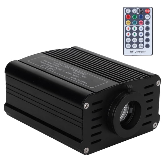 Yajisi 16W RGBW Optical Fiber Light Engine Driver Ceiling Light Source with Remote Controller 12V Car Cable (4.2 inches / 10.7 cm) - Novelty Lighting for Bedroom Cinema
