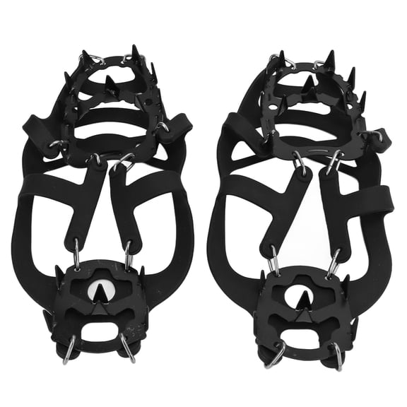 Yajisi 18 Spikes Crampons Walk Traction Ice Snow Grip Cleats Black Size M [cite: 11]