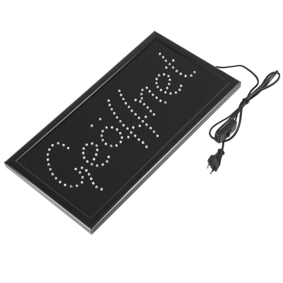 Yajisi 1pc Large Bright LED Shop Sign Board Neon Light Window Door Hang Sign Geoffnet for Restaurants Cafes Bars KTVs Commercial Business Open Display with High Quality PVC Frame Energy Saving Yellow