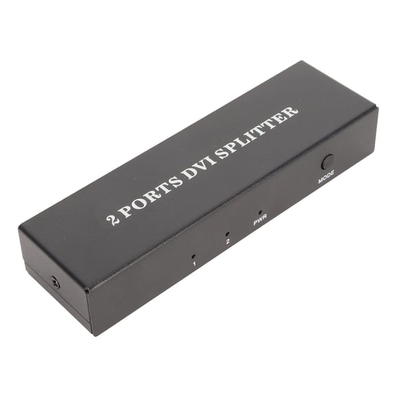 Yajisi 1x2 DVI Splitter 1 in 2 Out Video Distribution Support 1920x1440 2 Port DVI Duplicator for PC Laptop DVR Projector HDTV Monitor Display (US Plug)