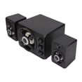 thumbnail image 1 of Yajisi 2.1 Channel Wired Computer Speakers with RGB LED Light, Subwoofer Multimedia Audio System for PC Laptop, New Black (10.24 inches / 26 cm), 1 of 9