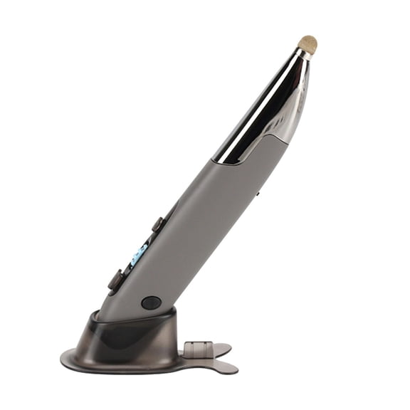 Yajisi 2.4G Wireless Mouse Pen 4 Keys Vertical Stylus BT Connect Voice Translation 4 DPI Levels Built-in Rechargeable Battery for PC Laptop Notebook Computer, Gray