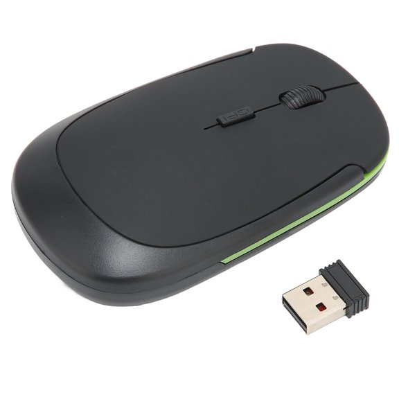 Yajisi 2.4GHz Wireless Mouse High Precision Mobile Optical Computer Mouse 3 Levels Adjustable DPI Ultra Thin Silent Ergonomic Accessories for Notebook Laptop Office, Black (4.72x3.15x1.57 inches)