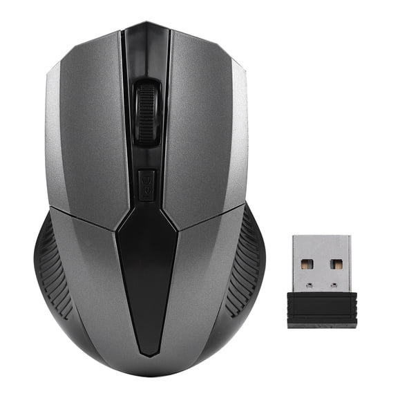 Yajisi 2.4GHz Wireless Optical Mouse with Intelligent USB Receiver Ergonomic Optical Mice for PC Computer Laptop and Mac, 4.1 x 2.7 x 1.4 inches / 10.3 * 6.8 * 3.5 cm, Grey