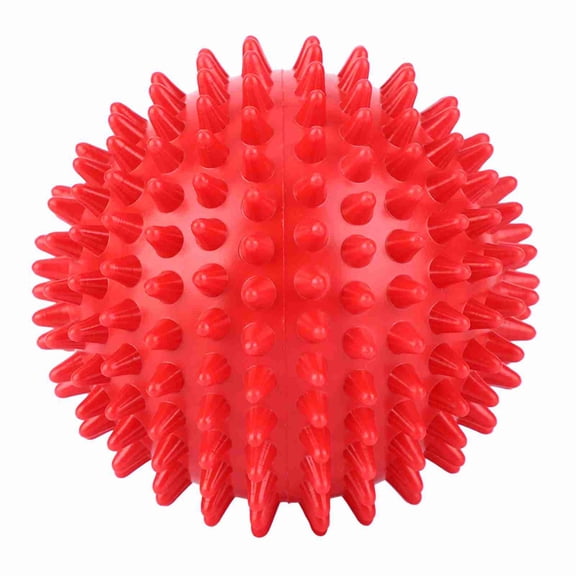 Yajisi 2.95 inches / 7.5 cm Spiky Massage Ball Mini Roller Muscle Recovery Hand Reflexology Tool Red