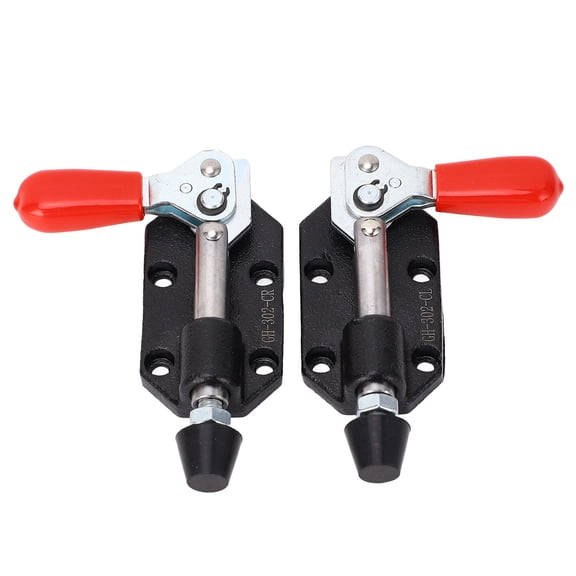 Yajisi 2 Pack Push Pull Toggle Clamp, 20mm Stroke Cast Iron Quick Release Clamp for Woodworking Metalworking, 7.87 x 7.48 x 2.36 in