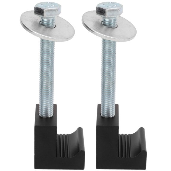 Yajisi 2 Pcs Universal Heavy Duty Aluminum Alloy Tool Box Tie Down J Hooks Crossover Mounting Clamps for Pickup Truck