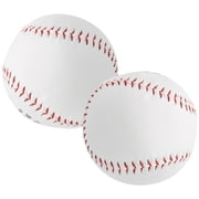 Yajisi 2-Piece 12-Inch Training Softballs Hand-Sewn PU Leather Practice Baseballs For Batting Pitching Catching Equipment 12 inches / 30.48 cm, High-Visibility Yellow Hard Balls For Men Women