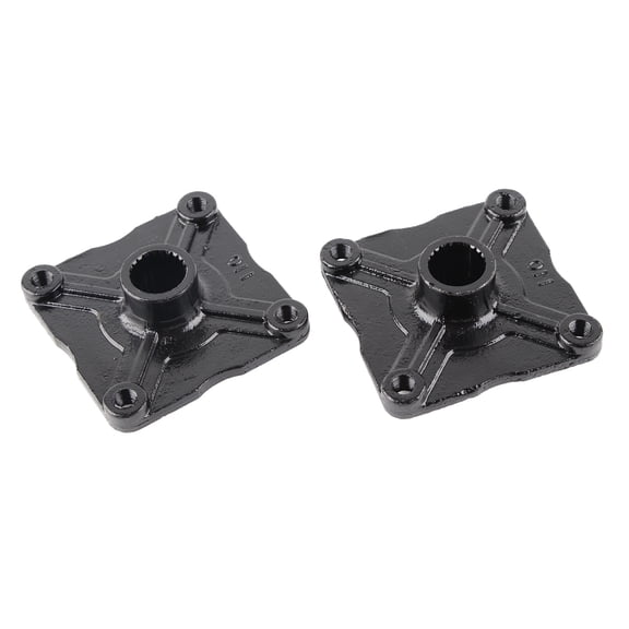 Yajisi 2-Piece 23 Tooth Spline Wheel Rear Axle Hub 4 Stud Shaft Rim Hub 103x103mm Heavy Duty Alloy Steel Replacement Parts Fit for 110CC 150CC Quad Bike ATV Dune Go Kart (4.1 in x 4.1 in)