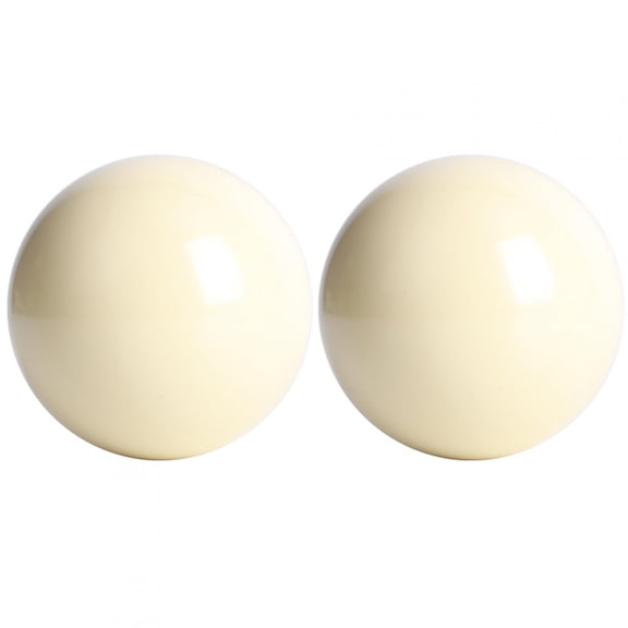 Yajisi 2-Piece White Billiard Balls Set Standard Regulation Size 2.25 Inches / 5.72 cm Snooker Pool Table Training Spot Cue Ball Replacement for Professional and Home Game Room Play