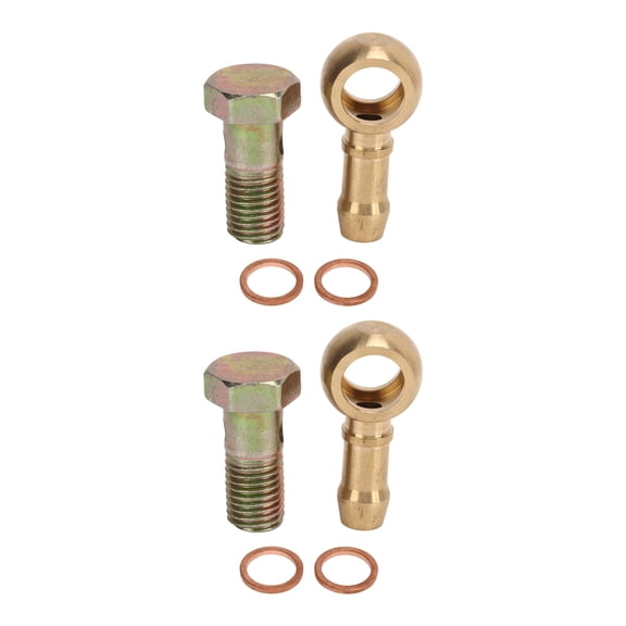 Yajisi 2 Set M12x1.25mm to 3/8 inches Turbo Water Banjo Bolt Kit, Automotive Metal Pipe Connector Replacement, Car Engine Turbocharger Hardware Spares (3.94 inches / 10 cm)