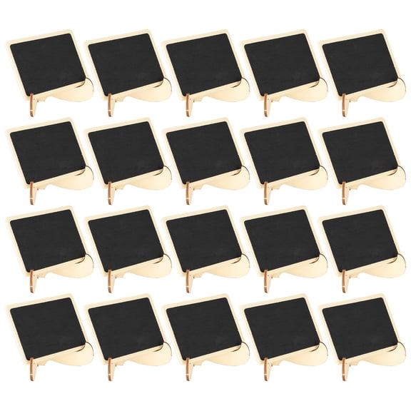 Yajisi 2 Set Wood Mini Chalkboard Signs Place Cards Small Rectangle Blackboard Weddings Parties (4.33 in / 11 cm)