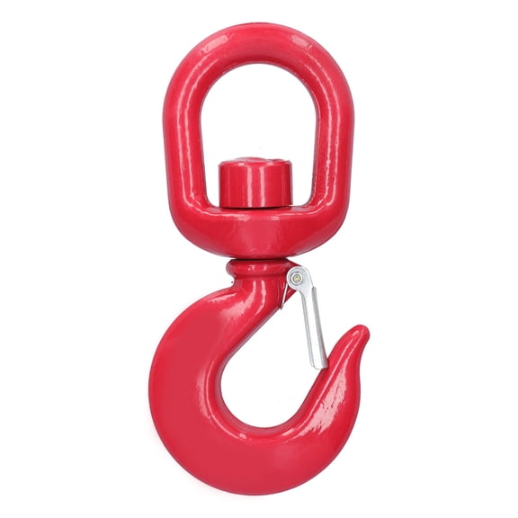 Yajisi 2-Ton American Type Rotating Crane Hook, Alloy Steel Rigging Lifting Hook with 8-Ton Breaking Strength, Red, 7.87x3.54x1.18in