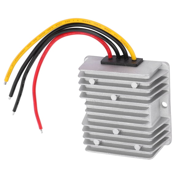 Yajisi 207W DC-to-DC Power Converter, 24V to 13.8V 15A Step Down Voltage Transformer Waterproof Module with Aluminum Alloy Housing for Car Audio Vehicle System