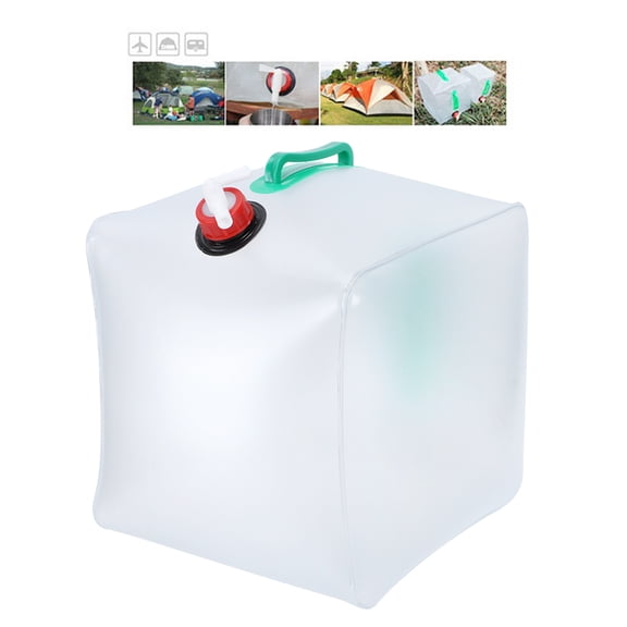 Yajisi 20L Collapsible Water Bag Folding Bucket Container Portable Water Carrier for Outdoor BBQ Camping Hiking, 5.28 Gallons / 20 Liters, 11 inches / 28 cm PVC Water Storage Jug