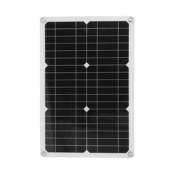 Yajisi 20W 18V Monocrystalline Solar Panel with Battery Box  HighEfficiency 30% Conversion, Ideal for Cars, Boats, Street Lamps & Water Pumps