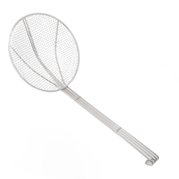 Yajisi Skimmer Spoon, Long Handle 304 Stainless Steel Fine Mesh Wire Strainer with Hook, 20.5 x 7.9 x 2.8 in