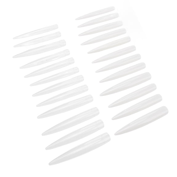 Yajisi 240 Pcs Extra Long Stiletto Nail Tips Clear White Professional False Nails Full Cover for Acrylic Nail Salon (6.30 in / 16.00 cm Pack)