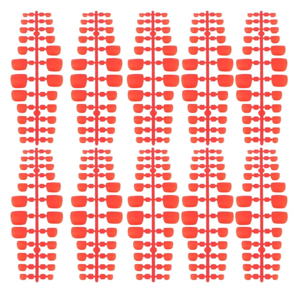 Yajisi 240 Pieces Matte Red False Toenail Tips Full Cover Artificial Fake Toe Nail Kit for Women DIY Home Salon Pedicure Foot Care (0.5 inches / 1.27 cm)