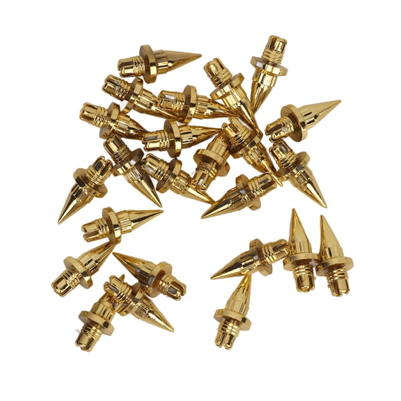 Yajisi 25Pcs Gold Wheel Rim Rivet Nut Stylish Look Easy Installation Spike Wheel Rim Lip Rivet Nut for Wheels with Plastic Faux Rivets Universal Fitment Car Accessories (7.09 in / 18.00 cm)[cite: 1]