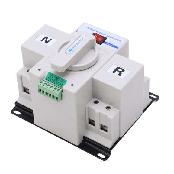 Yajisi 2P Automatic Transfer Switch 63A 230V Dual Power Changeover Switch Electrical Miniature Circuit Breaker Controller For Home Improvement Generator Backups