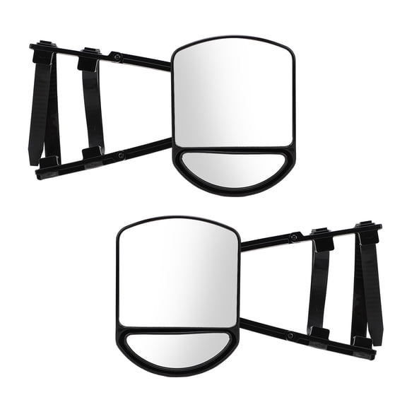 Yajisi 2PCS Clip On Tow Mirror Left Right 360 Degree Rotation Extended Dual View Towing Mirror Extension for Vehicles Cars Trucks Trailers SUVs Camper RVs Passenger Driver Side