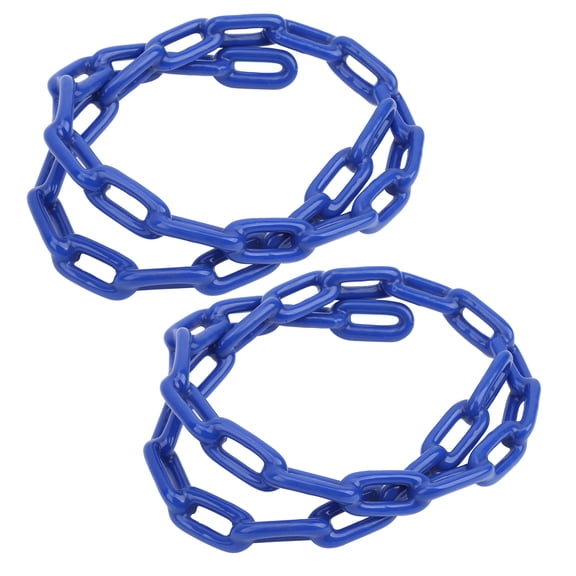Yajisi 2Pcs Children's Swing Extension Chain Plastic Coated Iron Chain Indoor Outdoor Swing Replacement Parts Heavy Duty Playground Swing Set Accessories For Kids Swing Sets Blue (10.24 in / 26 cm)