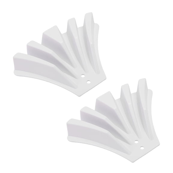 Yajisi 2Pcs Gutter Downspout Diverter, Premium Rainwater Dispersal Extension System, Durable Outdoor Rain Disperser Kit for Roof Protection, Classic White Finish (6.3 inches / 16 cm)