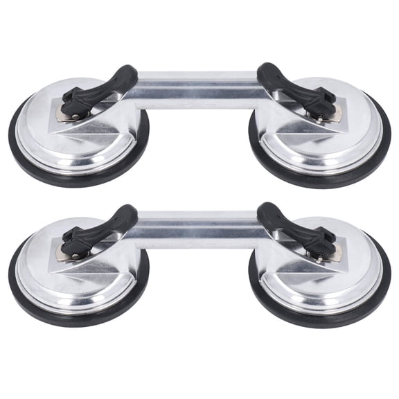 Yajisi 2Pcs Heavy Duty Aluminum Alloy Suction Cups  100kg Dual-Handle, Dual-Jaw, Ideal for Glass, Tiles, Granite, Window Replacement