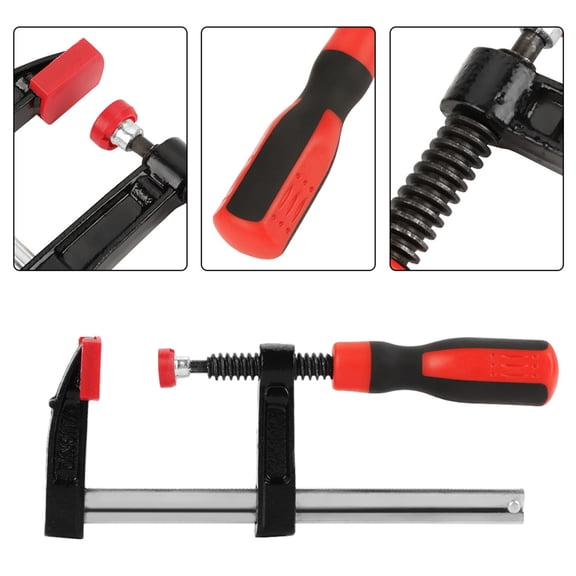 Yajisi 2Pcs Heavy Duty F Clamps Woodworking Bar Clips Quick Slide DIY Hand Tool Kit, 50x150mm / 1.96x5.90 inches, Tool Steel Material for Gluing Splicing Processing[cite: 1]