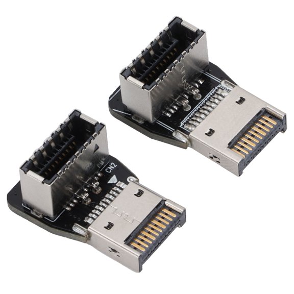 Yajisi 2Pcs Metal USB 3.1 10Gbps Male to Female Type E Adapter Computer Data Transfer Cable Connector Plug and Play