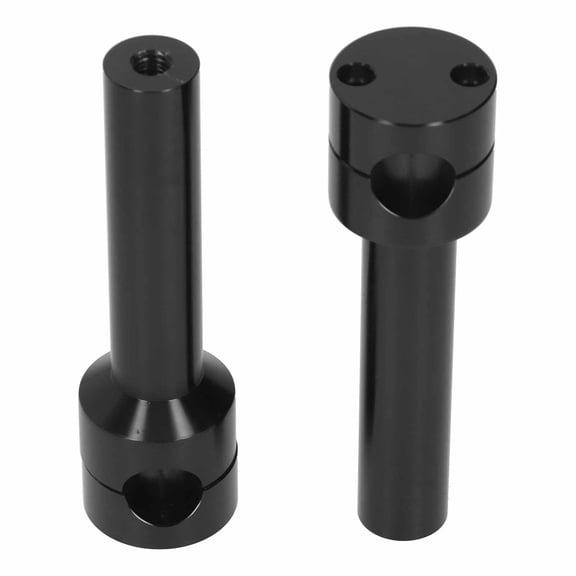 Yajisi 2pcs 25mm (0.98 inch) Handlebar Bar Risers Mount Clamp Adaptor Kit Aluminum Alloy Motorcycle Modification Parts for 1.0 in Handlebars, Universal Fitment, Black Finish