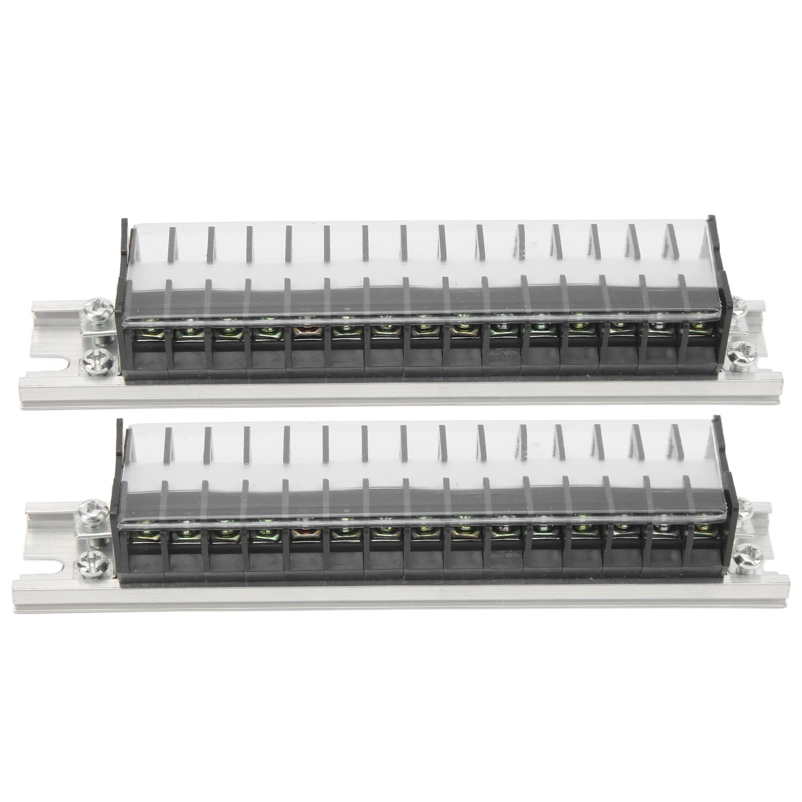 Dual Row Termina Yajisi 2pcs Dual Row Terminal Strip 660V 15A 10 Positions Terminal ...