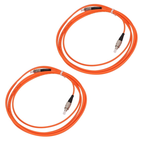 Yajisi 2pcs Fiber Optic Patch Cable, E-FC/FC-MM-3M Multi-Mode Simplex Pigtail Cord for Communication Rooms, 9.84 ft / 3 meters High Speed Link Transmission Equipment Core Wire