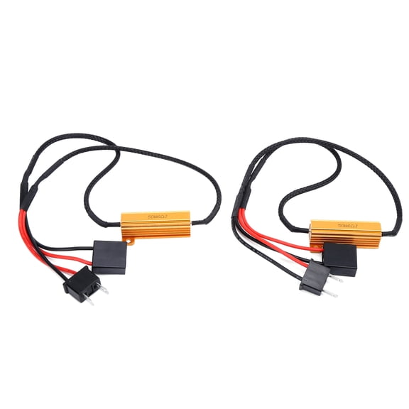 Yajisi 2pcs H7 LED Decoder 50W 6ohm Load Resistor Flash Error Free Canceller for Car Headlight Turn Signal Anti-Flicker 12V Auto Parts Replacement Reliable Connection[cite: 1]