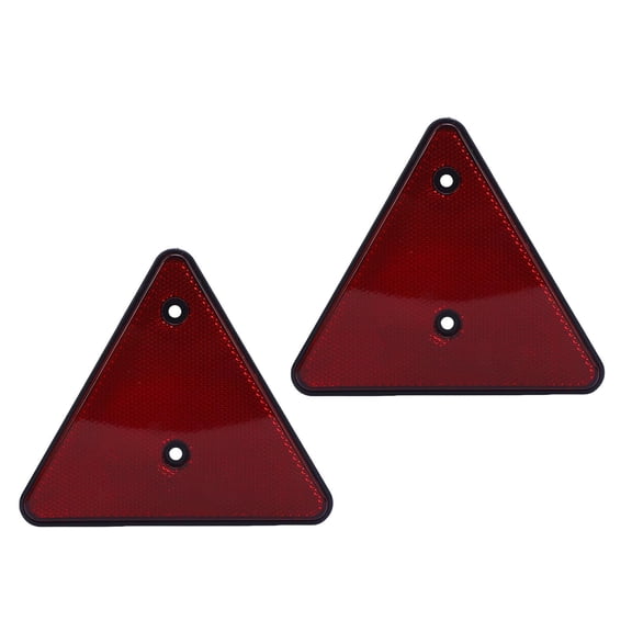 Yajisi 2pcs Red Triangle Reflectors High Visibility Trailer Safety Reflectors for Mailbox Trucks Boats SUV RV Tractor (5.31 x 5.98 inches / 13.5 x 15.2 cm)
