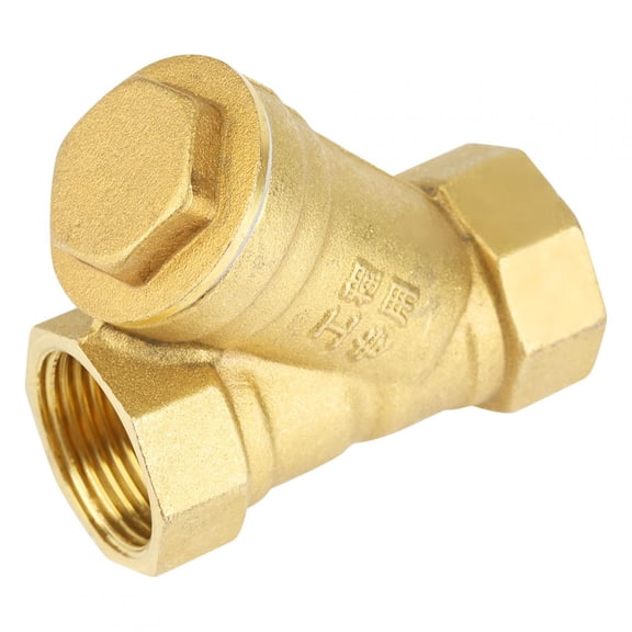 Yajisi 3/4 Inch BSPP Female Thread Y-Shaped Brass Strainer Filter Valve Connector for Water and Oil Separation (0.96 in / 24.5 mm Hole)