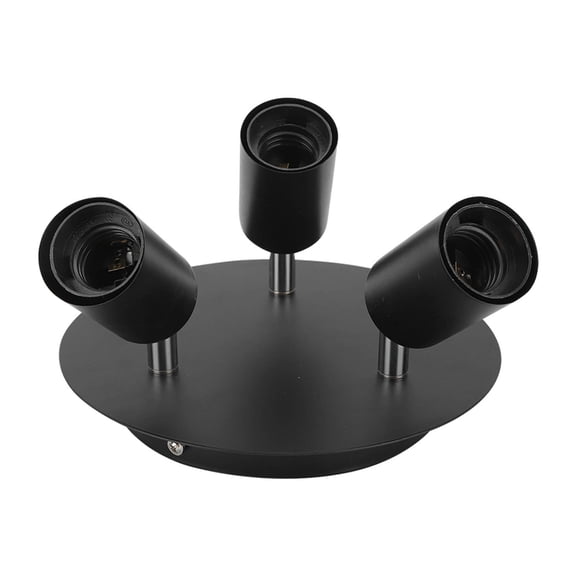 Yajisi 3-Head Rotatable Ceiling Spotlight, E27 Track Light Fixture for Kitchen & Bedroom, 8.3 x 8.3 x 4.3 in