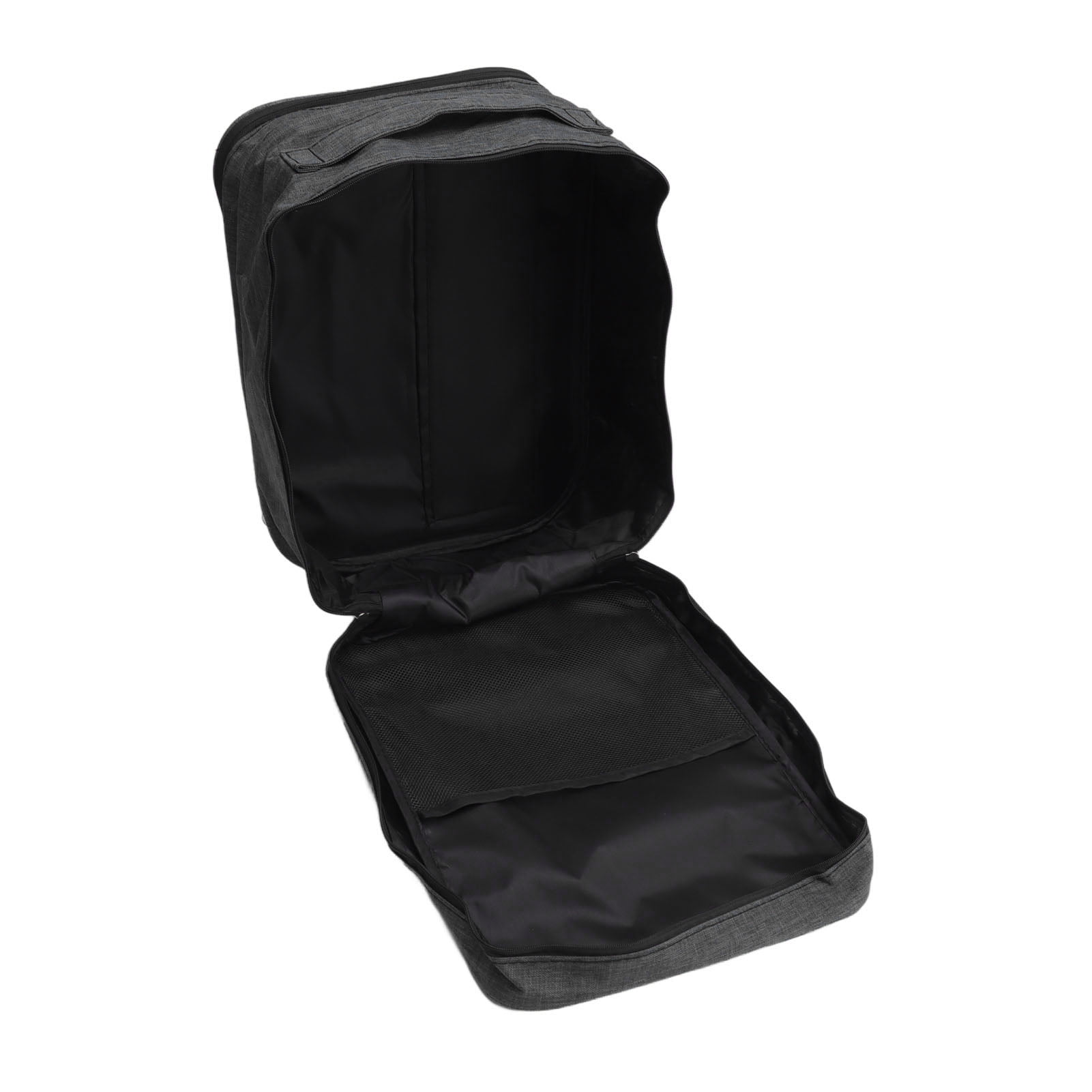Yajisi 3 Layers Travel Shoe Bag Holds 3 Pair of Shoes Waterproof Portable Organizer Storage For Luggage, Camping And Gym Black, 13.8x10.2x8.3 in / 35x26x21 cm