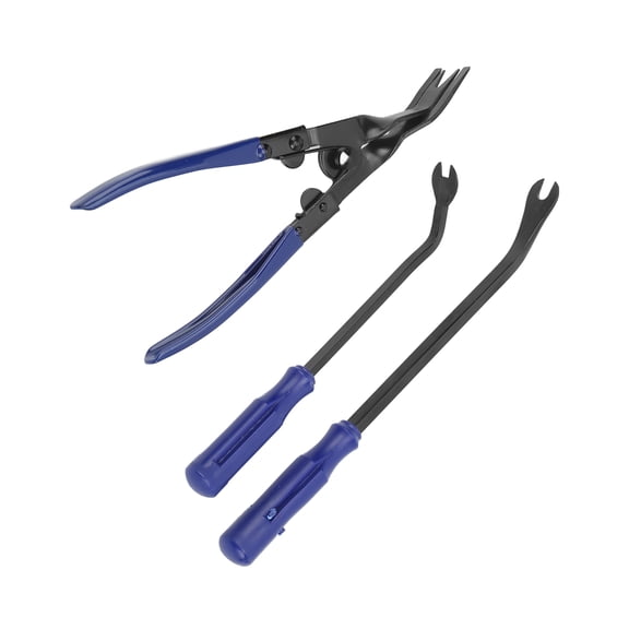 Yajisi 3-Piece Car Panel and Light Plier Trim Removal Tool Set with Oxford Storage Bag Heavy-Duty Fastener Rivet Buckle Remover Kit, Blue (13.0 x 4.7 x 2.0 inches / 33.0 x 12.0 x 5.0 cm)