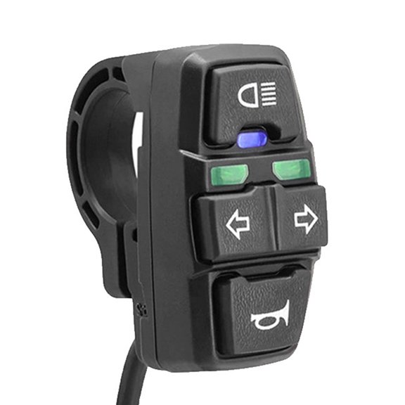 Yajisi 3-in-1 Electric Bike Switch Handlebar Control for E-Bike Scooter Headlight Turn Signal Horn Switch 36V/48V Waterproof ON/OFF Button (2.0 x 2.0 x 0.9 inches / 52 x 52 x 24 mm)