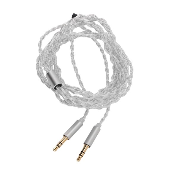 Yajisi 3-in-1 Headphone Upgrade Audio Cable Dual 3.5mm Male to 2.5mm / 3.5mm / 4.4mm Female Y Splitter Cord Adapter for Computer and High-End Over-Ear Headsets, 49.21 inches / 125 cm, Silver
