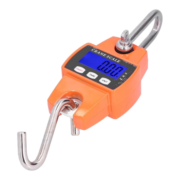 Yajisi 300Kg / 660lb Industrial Crane Scale Mini Digital Hanging Scale with Hooks for Farm Hunting Fishing and Logistics Blue LCD Display Reliable Tool