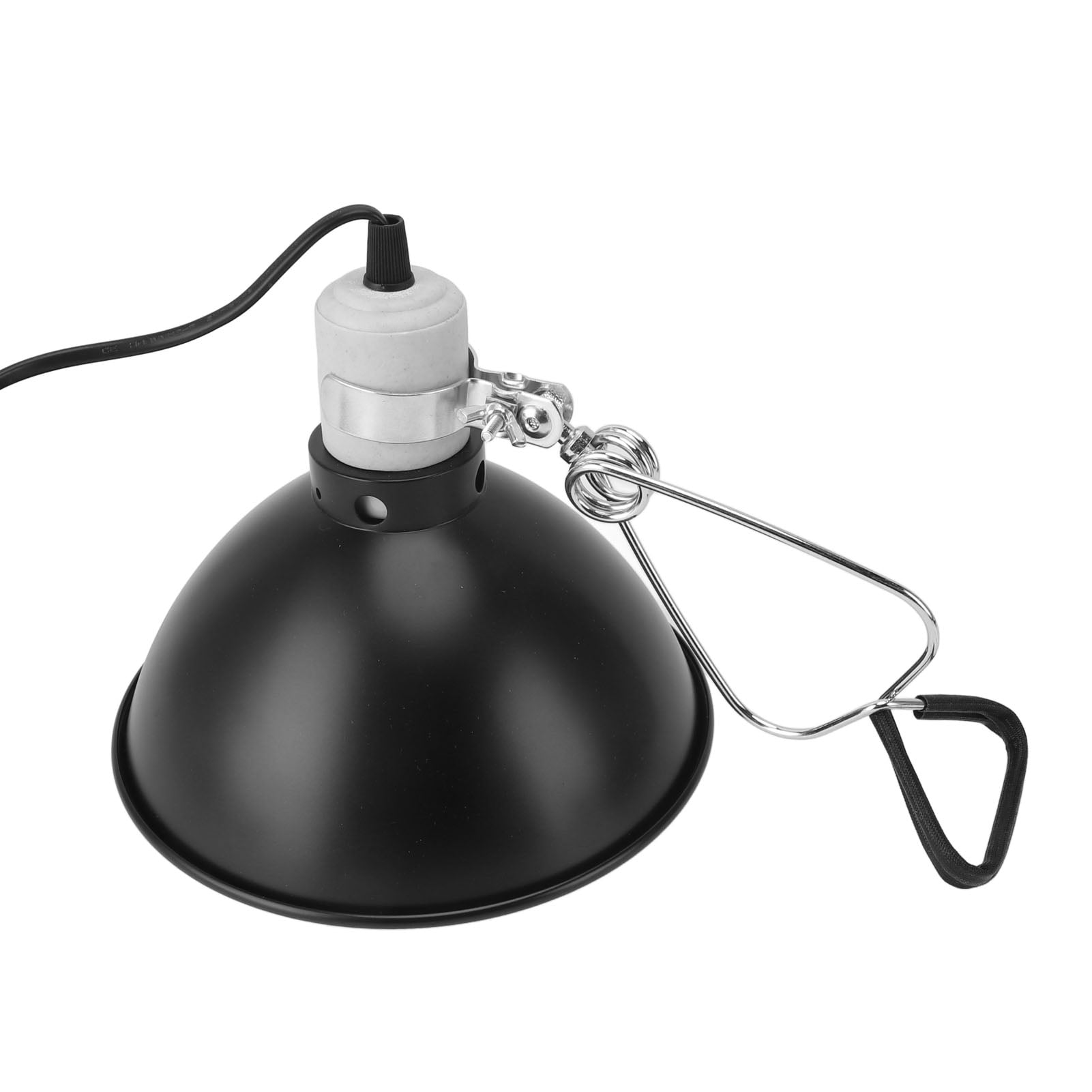 Yajisi 300W Reptile Heat Lamp Fixture with Fireproof Stainless Steel Shade, UVA UVB Basking Light for Lizards Turtles Snakes, US Plug 110V