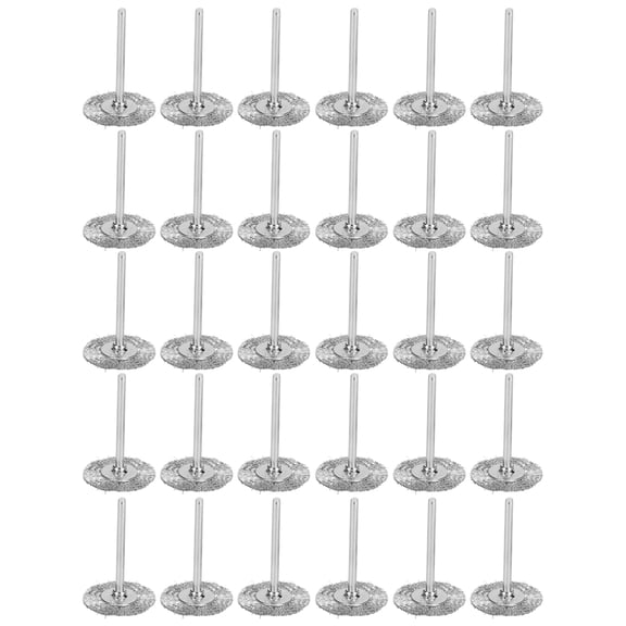 Yajisi 30Pcs Steel Wire Flat Mini Brush Wheel 1 inch / 25.4 mm Rust Corrosion Paint Removal Wood Carving Polishing Tools Set For Rotary Power Tool Accessories